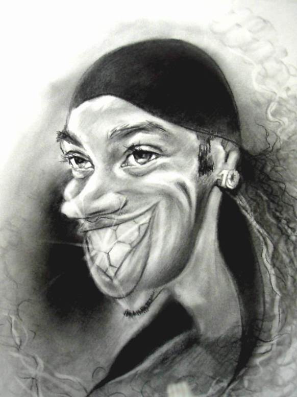 Opis: Opis: Opis: Ronaldinho caricature,drawing by Maciej Szproch